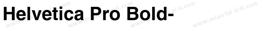 Helvetica Pro Bold字体转换